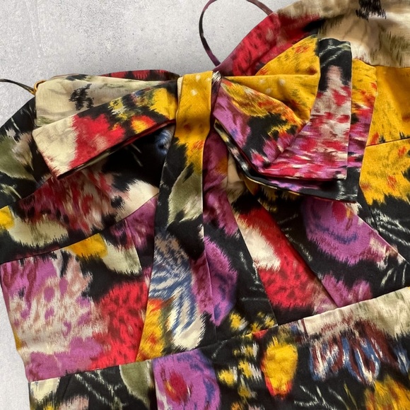 Anthropologie Moulinette Soeurs Tropica Floral Jacquard Strapless Mini Dress 0 - Picture 4 of 7